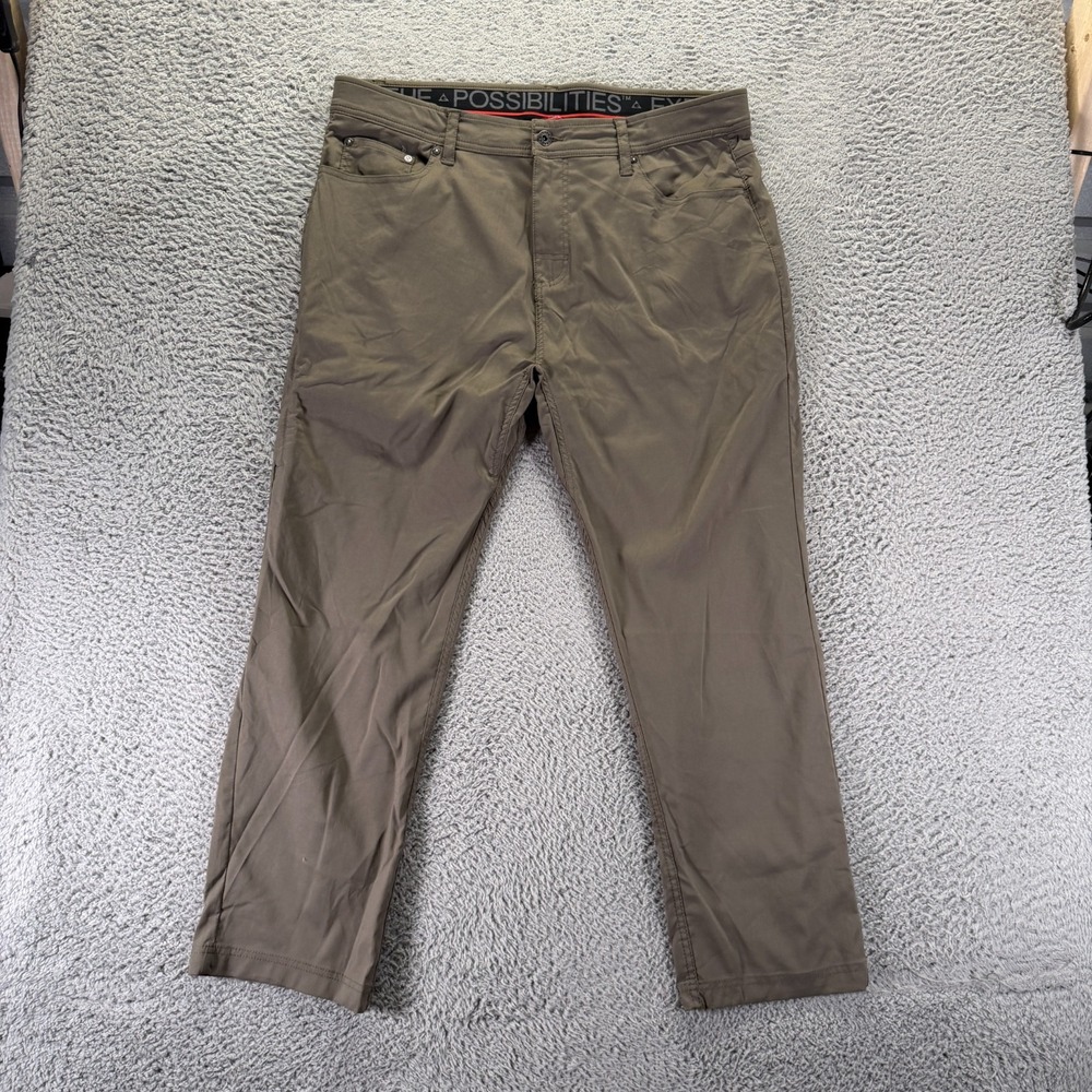 Gerry Pant Mens 38x30 Brown Nylon Windbreaker Straight Hiking Gorpcore Stretch